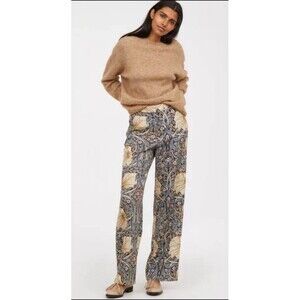 Morris & Co x H&M Women’s Pants Pimpernel Floral Print Wide-Leg US 8(M)